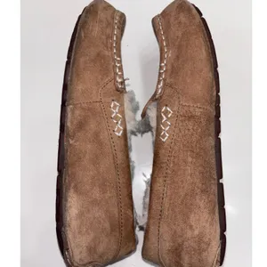 UGG Ansley Chestnut Suede Wool Lined Moccasin‎ Slippers Womens 8 3312 thumbnail 4