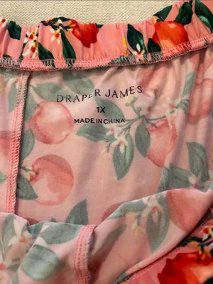 Draper James 2-Piece Cozy Long Sleeve Pajama Top and Pajama Shorts Set, 1X, NWT thumbnail 9