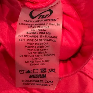 TLF Pink Sports Bra Women’s Medium thumbnail 2