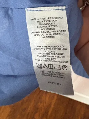 Ann Taylor Blue Puff Sleeve Midi Shirt Dress Size Small thumbnail 4