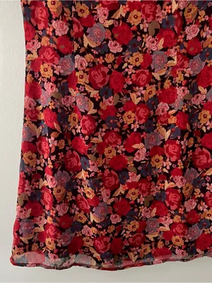 House of Harlow 1960 x Revolve Lotte Red Floral Dress Size Small thumbnail 3
