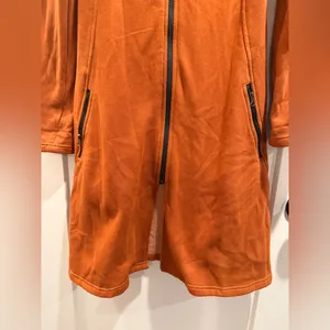 Source Unknown Orange Zip Up Hoodie Cardigan 100%‎ Cotton Size Small thumbnail 2