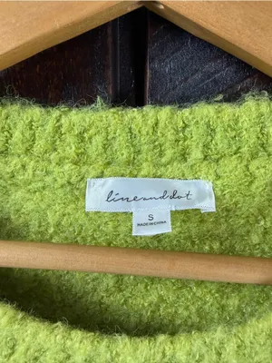 Line and Dot Green Thick Winter Sweater SMALL thumbnail 7