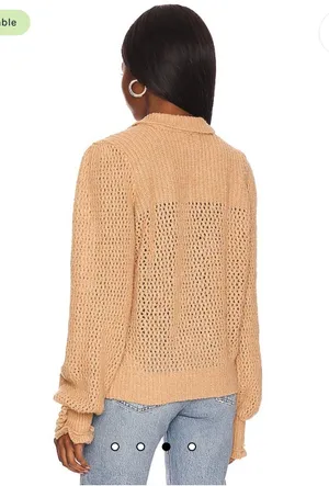 Free People Care Snowdrift Pullover in Camel Heather BNWTS SIZE XS $138.00 thumbnail 3