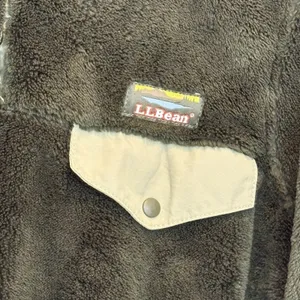 LL Bean Women Sweater Medium Green High Pile Fleece Pullover Sweatshirt Outdoors thumbnail 3