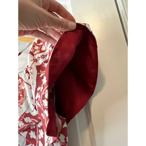 AMUR Zemirah Ruffle Midi Dress Red‎ Ochre Floral Sustainable 6 thumbnail 8