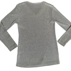 Shimmering Silver Long Sleeve Top thumbnail 4