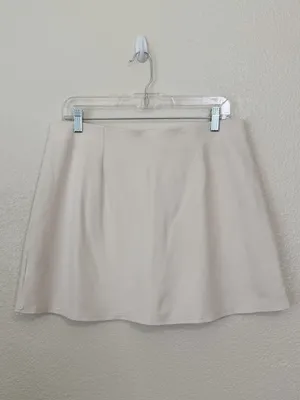American Eagle Outfitters Cream Front Side-Slit Skort, Sz Large thumbnail 5