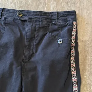 Anthropologie Boho Aztec Tapestry Tapered High Waisted Black Pants Sz 6 thumbnail 6