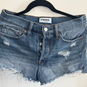 RSQ Vintage High Rise Blue Denim Shorts thumbnail 1