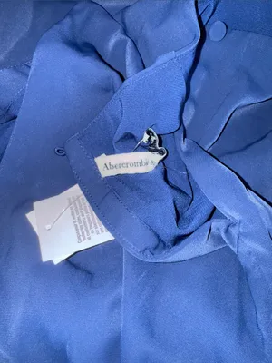 NWT Abercrombie & Fitch Navy Side Cut Out Maxi Dress Small NO BELT thumbnail 5