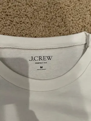 J. Crew Cream Long Sleeve Crewneck Top with Gold Shoulder Buttons thumbnail 4