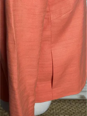 J.Crew coral linen-cotton textured structured collar cropped jacket Size 10 thumbnail 5