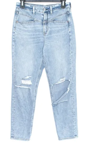 American Eagle Jeans Mom High Rise Ripped Y2K 90s Grunge Casual Blue 4 Short thumbnail 1
