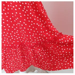 BTFBM Women's Red Polka Dot Halter Dress Size Small Boho Ruffle Summer Mini Cute thumbnail 6