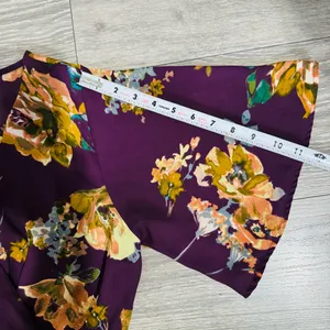 Everly Women Purple Floral V-Neck Side Slit Maxi Dress Size S‎ thumbnail 10
