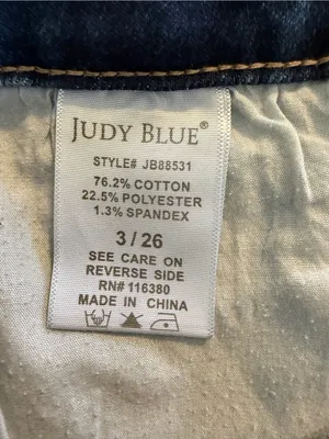 Judy Blue JB88531 Wide Leg Jeans Women’s 3/26 High Rise Medium Wash Stretch thumbnail 8