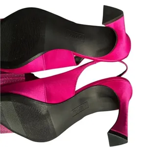 Wild Pair Pink Slingback Bow Shoe/Pumps(Size 8.5M) thumbnail 6