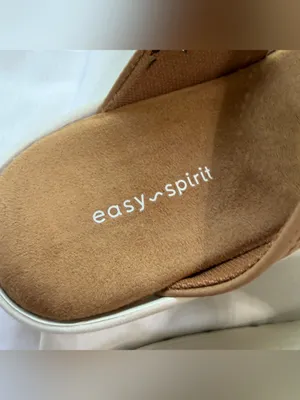 NWOT‎ EASY SPIRIT Rhee Tan Laser Cut Thong Platform Sandals Boho Festival, 9.5 thumbnail 6