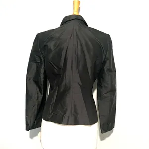 Talbots NEW NWT Black Pure Silk Vintage Blazer Jacket thumbnail 2