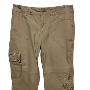 Cache Crop Cargo Pant Rhinestone Stud Adjustable Length Embellished NWT $98 Sz14 thumbnail 5