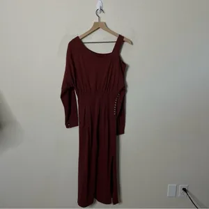 Free People Beach Ibiza Midi Dress‎ Cold Shoulder Long Sleeve Womens Size S thumbnail 4