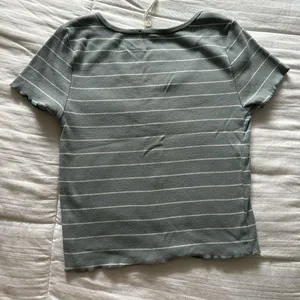 Pink Rose Blue and white striped crop top size M #stripes thumbnail 2