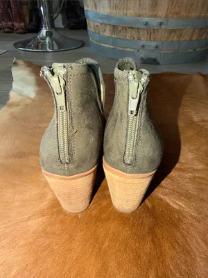 $298 Joie Kayden style Olive microsuede booties 9.5 thumbnail 6