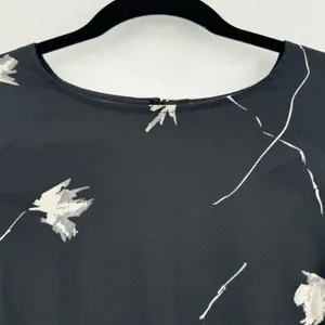 A New Day Dress Womens Medium Black Floral Balloon Sleeve Shift NWT Target thumbnail 3