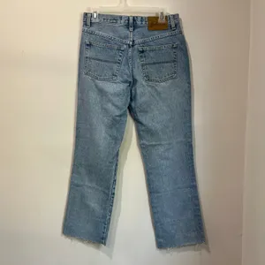 Express Blues‎ Vintage Jeans Women’s Size 5/6 Bootcut Y2K Raw Hem 100% Cotton thumbnail 2