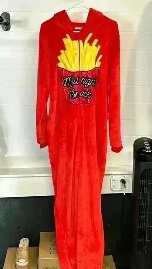Midnight Snack Onesie Red Size XL thumbnail 1