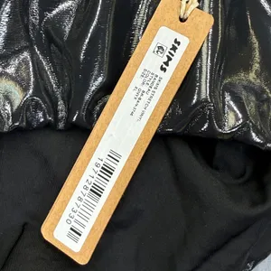 SKIMS Stretch Vinyl Bandeau Top Onyx Black XL‎ BR-BAN-3746 NWT thumbnail 3