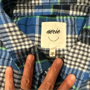 Aerie By Aritza Long Sleeve Womens Shirt Plaid Nwot Blue Xl thumbnail 4