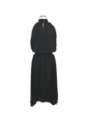 Halogen Pleated Sleeveless Cocktail Party Dress Black Size Large NWOT thumbnail 6