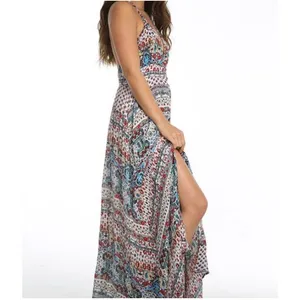 Anthropologie Raga Riviera Vibe Deep V Halter Maxi Dress Medium thumbnail 13