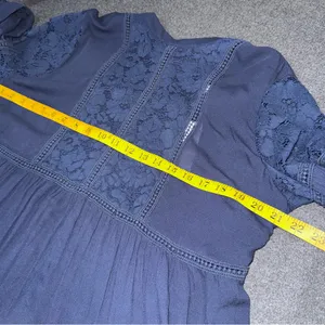NWT Ariat Nita Top Sz XL Navy Blue Peplum Long Sleeve Open Back Bell Sleeve Boho thumbnail 7