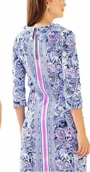 Lilly Pulitzer Saralyn Dress sweatshirt‎ material back zip size XXS thumbnail 1