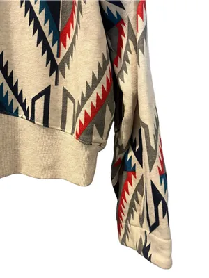 Ariat Cropped Chimayo Grande Print Sweatshirt Size L Southwestern Boho Aztec thumbnail 5