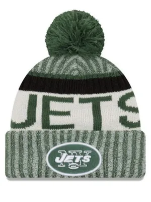 New York Jets New Era 2017 Official Sideline Sport Knit Hat thumbnail 1