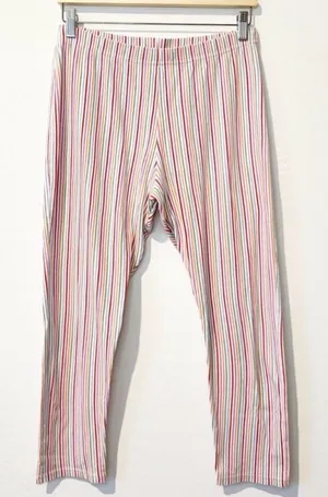 Roller Rabbit Party Stripe Pants Medium Pima Cotton DopamineDressing Cozy Preppy thumbnail 1