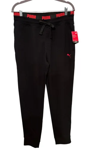 Puma Men's Black and Red Sweatpants thumbnail 1