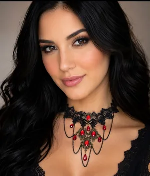 Black Crochet Lace Victorian Choker thumbnail 1