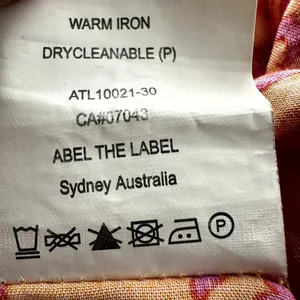 Abel The Label Bondi Dress Maxi Strapless Smocked Tiered Orange Pink M thumbnail 5