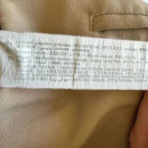 ZARA High Waisted High Rise Viscose Blend Taupe Beige Women’s Pants SZ S #2013 thumbnail 13
