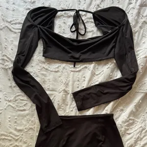 Never Worn Black S Crop Top And Skirt Set thumbnail 3
