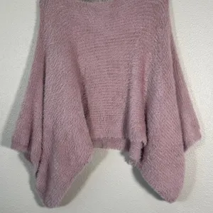 Mer Sea Pink Fuzzy Oversized Sweater Womens S/M Cozycore Slouchy Luxury Soft thumbnail 3