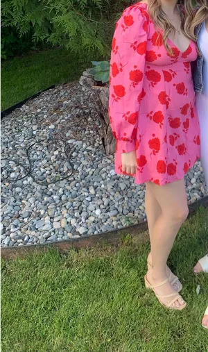 TJ Maxx Pink floral dress thumbnail 2
