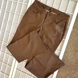 Wild Fable Brown Leather Low-Rise Flare Pants thumbnail 3