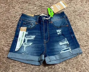 Wax Jean Medium Blue Wash Denim Shorts thumbnail 3