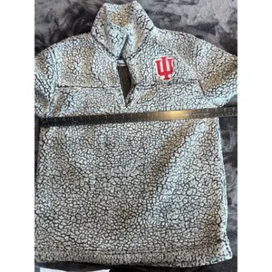 BoxerCraft Indiana Hoosiers Sherpa Fleece Quarter Zip Pullover Sweatshirt Med thumbnail 7